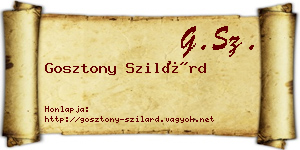 Gosztony Szilárd névjegykártya